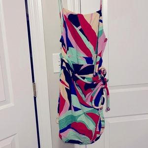 Farm Rio Colorful Monstera Mini Dress